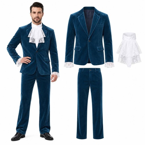 Costume tuta velluto blu