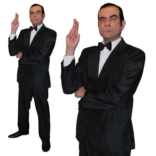 Tuta nera uomo agente - nera, da